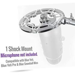 AUPHONIX PRO Blue Yeti Shock Mount – Latest Advanced Vibration Blocking, Noise Repelling Shockmount System for Blue Yeti Original Snowball & USB Pro – Ultra-Portable Lightweight Microphone Shock Mount