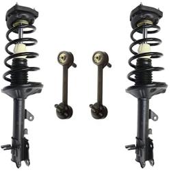 Detroit Axle - Rear Strut Assemblies + Sway Bar Links Replacement for 2001-2006 Hyundai Elantra - 4pc Set