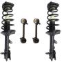 Detroit Axle - Rear Strut Assemblies + Sway Bar Links Replacement for 2001-2006 Hyundai Elantra - 4pc Set