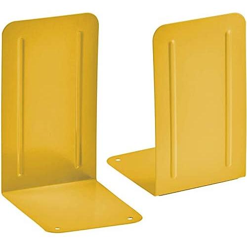 Acrimet Premium Metal Bookends (Heavy Duty) (Yellow Color) (1 Pair)