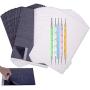 Offeara Carbon Paper, Large Size Graphite Paper, Tracing Paper for Drawing, Black Transfer Paper and Trace Paper, 180 Sheets (9 x 13 Inches) with 5pcs Embossing Styluses Stylus