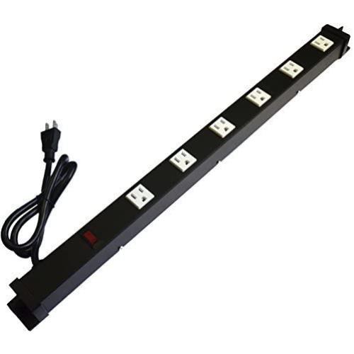 Opentron OT2063 Heavy Duty Metal Surge Protector Power Strip with Mounting Parts 6 Outlets 3 Feet Power Cord