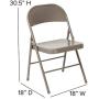 Flash Furniture HERCULES Series Double Braced Gray Metal Folding Chair