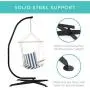Best Choice Products Metal Hanging Hammock C-Stand for Chair, Porch Swing w/Weather-Resistant Finish, Offset Base, 360-Degree Rotation