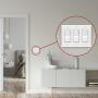 ENERLITES Decorator Light Switch or Receptacle Outlet Wall Plate, Size 3-Gang 4.50'' x 6.38'', Polycarbonate Thermoplastic, 8833-W, White