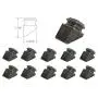 Iron Baluster Shoes - Slant Shoes with Screw - for Use with 1/2'' Square Balusters - Set of 10 (Oil-Rubbed Bronze)