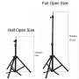 Wig Stand Tripod with Foot Pedal Adjustable Hair Mannequin Head Stand with Metal Fixing Base for Wig Making Hair Styling SJJN