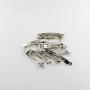 Fityle 10 Pieces Blank Flat Metal Alligator Hair Clips Prong Barrettes for DIY Hair Bows Womens Hair Accessories