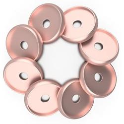 Discagenda Aluminum Disc-Binding Discs 24mm 0.94in 8 Piece Set Rose Gold