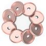 Discagenda Aluminum Disc-Binding Discs 24mm 0.94in 8 Piece Set Rose Gold