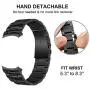TRUMiRR Zero Gap Band for Galaxy Watch 46mm / Gear S3 with Solid Clips, Quick Release Stainless Steel Watchband Hand Detach Strap Bracelet for Samsung Galaxy Watch 46mm R800/Gear S3 Frontier/Classic