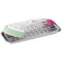 mDesign Metal 2-Piece Sink Tray Caddy for Kitchen Countertops - Removable Grid Insert for Sponges, Scrubbers, Bar Soap, Cleaning Tools - Drainage Grid with Tray - 2 Pack - Brushed Stainless Steel