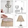 Lamp Shade Harp Bracket 6-10 inch Adjustable Holder Support and 3/8 inch Standard Saddle/E12/E26 Light Base UNO Fitter Adapter Converter Finial Set Parts, Tall 6 7 8 9 10 inch for Spider Shade Lamp Shade Harp Bracket 6-10 inch Adjustable Holder Support and 3/8 inch Standard Saddle/E12/E26 Light Base UNO Fitter Adapter Converter Finial Set Parts, Tall 6 7 8 9 10 inch for Spider Shade