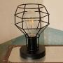 Magland Small Lamp Retro Industrial Lamps Metal Shade Table Lamp Black UL Listed