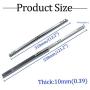 Yoohey Metal 12 inch Drawer Slides, Ball Bearing Two Way Slide Track Rail 0.7 inch Wide 1 Pair