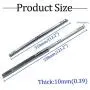 Yoohey Metal 12 inch Drawer Slides, Ball Bearing Two Way Slide Track Rail 0.7 inch Wide 1 Pair