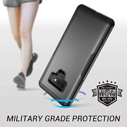 YOUMAKER Case for Galaxy Note 9, Full Body Heavy Duty Protection with Built-in Screen Protector Shockproof Rugged Cover for Samsung Galaxy Note 9 (2018) 6.4 Inch - Black/BK