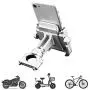 vicelecus Motorcycle Phone Mount, Adjustable Anti Shake Metal Bike Phone Holder for iPhone X/8/7/6 Plus Samsung Galaxy S9/S8/S7/S6 GPS, Holds Devices up to 3.7'' Width (Silver) vicelecus Motorcycle Phone Mount, Adjustable Anti Shake Metal Bike Phone Holder for iPhone X/8/7/6 Plus Samsung Galaxy S9/S8/S7/S6 GPS, Holds Devices up to 3.7'' Width (Silver)