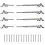 Muzata 4 Pairs Stainless Steel Cable Railing Kit Systems Fit 1/8'' Wire Rope,Angle 180° Adjustable Swage Toggle Turnbuckle Tensioner and End fititing,T316 Marine Grade,CK07,Series CA1 CD1 CS1 Muzata 4 Pairs Stainless Steel Cable Railing Kit Systems Fit 1/8'' Wire Rope,Angle 180° Adjustable Swage Toggle Turnbuckle Tensioner and End fititing,T316 Marine Grade,CK07,Series CA1 CD1 CS1