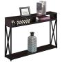 Convenience Concepts Tucson Deluxe 2-Tier Console Table, Espresso/Black