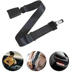 Car Seat Belt Extender, Adjustable Seat Belt Extender Seat Safety Belt, 7 Inch, 8 Inch Type A Metal Tongue Seatbelt Extender Car Buckles for Most Cars (9-30 Inch, Black)