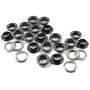 CRAFTMEMORE 1/4'' Hole Size 100 Sets Gunmetal Black Metal Grommets Eyelets with Washers for Bead Cores, Clothes, Leather, Canvas (Gunmetal, 100 Pack)