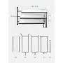 Sweese 731.101 3 Tiered Serving Stand, Foldable Rectangular Food Display Stand with White Porcelain Platters - Serving Trays, Dessert Display Server for Brithday Party, Valentines Day and Events
