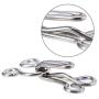 80 Set Sewing Hooks and Eyes Closure for Bra, Fur Coat Jacket and Clothing, Metal Buttons Trousers Hook, Silver and Black, 4 Sizes