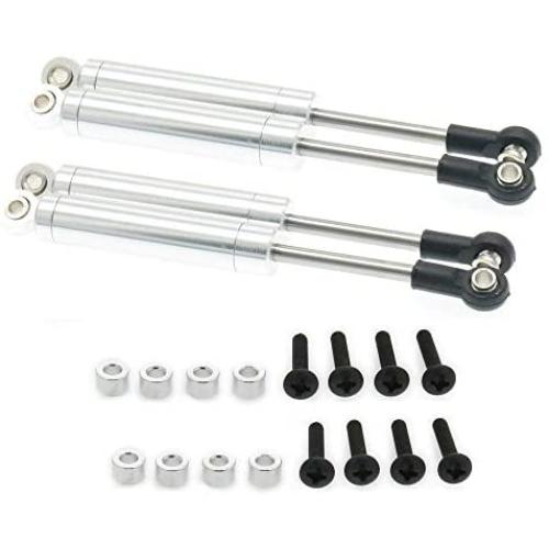 4-Pack Shock Absorber Damper Internal Spring 102mm for 1/10 Crawler Truck HSP HPI AXIAL Tamiya LOSI RC Car Metal Upgraded Parts(Silver)