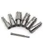 OSCARBIDE HSS Annular Cutters 6 Piece/Set with Pilot Pin,1''Cutting Depth,(1/2,9/16,11/16,13/16,15/16,1-1/16) inch Diameter,3/4'' Weldon Shank,2 Flat Annular Cutters Kit