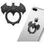 Bat Phone Ring Stand Holder - OATSBASF Cell Phone Ring Holder Finger Grip 360 Degree Rotation Compatible with iPhone 12/11 Pro Max/SE 2020 and Other Smartphones（Black+Silver）