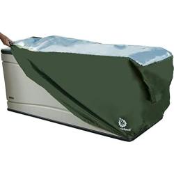 YardStash Heavy Duty Waterproof Deck Box Cover Protects from Outdoor Rain Wind and Snow. Extends Lifetime of Storage Box with UV Protected Rip-Stop 210D Heat Shield 600D Polyester