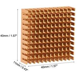 uxcell Electronic Radiators Heatsink for Stepper Motor,3D Printer 40x40x11mm Golden