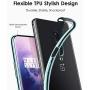 DTTO for Oneplus 7 Pro Case, Soft TPU Clear Stylish Cover All-Round Protection Anti-Falling Case with Metal Luster Edge for Oneplus 7 Pro,Mint Green