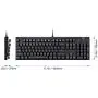 AUKEY Mechanical Keyboard Red Switch Gaming Keyboard with Red Backlit, 104 Keys 100% Anti-ghosting with Metal Top Panel and Water-Resistant Design for PC and Laptop Gamers, Black