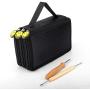 Blisstime Set of 42 Clay Sculpting Tool Wooden Handle Pottery Carving Tool Kit