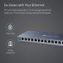 TP-Link 16 Port Gigabit Ethernet Network Switch, Desktop/ Wall-Mount, Fanless, Sturdy Metal w/ Shielded Ports, Traffic Optimization, Unmanaged, Limited Lifetime Protection (TL-SG116) Black