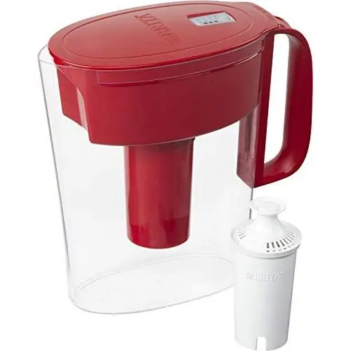 Brita Standard Metro Water Filter Pitcher, Small 5 Cup 1 Count, Red Brita Standard Metro Water Filter Pitcher, Small 5 Cup 1 Count, Red