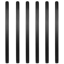 GeilSpace 6 Pack 3/4'' × 18'' Pre-Cut Black Metal Pipe, Industrial Steel Fits Standard Three Quarters Inch Black Threaded Pipes and Fittings - Vintage DIY Industrial Shelving (3/4'' × 18'', Black)