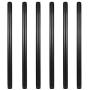 GeilSpace 6 Pack 3/4'' × 18'' Pre-Cut Black Metal Pipe, Industrial Steel Fits Standard Three Quarters Inch Black Threaded Pipes and Fittings - Vintage DIY Industrial Shelving (3/4'' × 18'', Black)