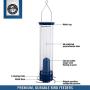 Droll Yankees YCPW-180 Yankee Whipper Squirrel-Proof Bird Feeder, 17.25'', Blue