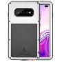 HuiFlying Galaxy S10 Plus Case,Newest Aluminum Alloy Metal Gorilla Glass Rugged Heavy Duty Bumper Hybrid Silicone Military Outdoor Shockproof Protective Cover for Samsung Galaxy S10 Plus,Silver