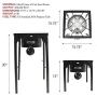 Gas One B-3600H Propane 200,000-BTU Single Outdoor Brewing Burner with Adjustable Height 0-20PSI High Pressure