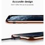 DTTO Compatible with iPhone 11 Pro Max Case, Slim Fit Clear Soft TPU Cover Case with Metal Luster Edge for 2019 iPhone 6.5 Inch, Gold