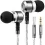 Sephia SP3060 Earbuds, Wired in-Ear Headphones with Tangle-Free Cord, Noise Isolating, Bass Driven Sound, Metal Earphones, Carry Case, Ear Bud Tips