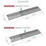 DcYourHome Universal Adjustable Porcelain Steel Heat Plate Shield, Grill Replacement Parts, Heat Tent, Burner Cover,Flavorizer Bar Flame Tamer for Gas Grill, Extends from 11.75'' up to 21'' L 1 Pack