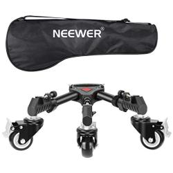 Neewer Photography Tripod Dolly, Heavy Duty with Larger 3-inch Rubber Wheels, Adjustable Leg Mounts and Carry Bag for Tripods, Light Stands for Photo Video Lighting, Load up to 50 pounds