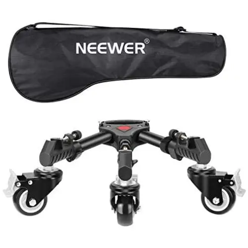 Neewer Photography Tripod Dolly, Heavy Duty with Larger 3-inch Rubber Wheels, Adjustable Leg Mounts and Carry Bag for Tripods, Light Stands for Photo Video Lighting, Load up to 50 pounds Neewer Photography Tripod Dolly, Heavy Duty with Larger 3-inch Rubber Wheels, Adjustable Leg Mounts and Carry Bag for Tripods, Light Stands for Photo Video Lighting, Load up to 50 pounds