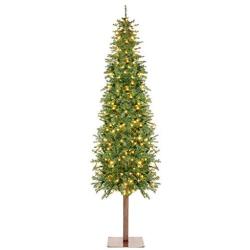 Best Choice Products 6ft Pre-Lit Hinged Artificial Alpine Slim Pencil Christmas Tree Holiday Decoration w/ 250 LED Lights, 700 Tips, Metal Stand