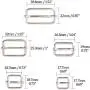 Swpeet 100 Pcs Metal Rectangle Adjuster Triglides Slides Buckle, Roller Pin Buckles Slider Strap Adjuster for Belt Bags DIY Accessories - 13mm / 15mm / 20mm / 25mm/ 35mm Swpeet 100 Pcs Metal Rectangle Adjuster Triglides Slides Buckle, Roller Pin Buckles Slider Strap Adjuster for Belt Bags DIY Accessories - 13mm / 15mm / 20mm / 25mm/ 35mm